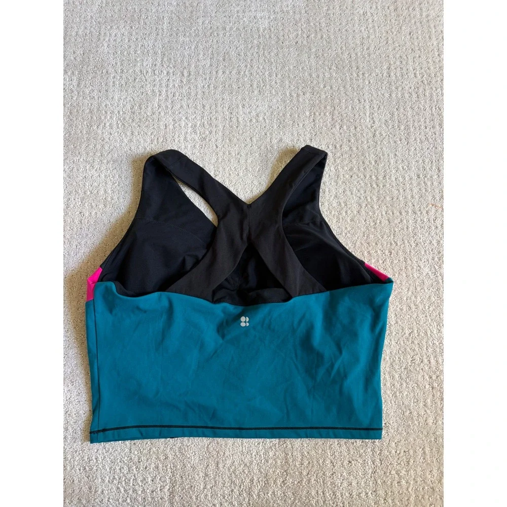 Sweaty Betty Power Colorblock Racerback Tank Pink XXL Black Teal Sporty